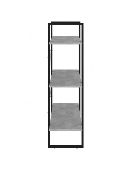 Libreria Grigio Cemento 80x30x105 cm in Legno Multistrato