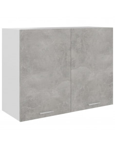 Mobile Pensile Grigio Cemento 80x31x60 cm in Legno Multistrato