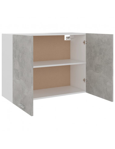 Mobile Pensile Grigio Cemento 80x31x60 cm in Legno Multistrato