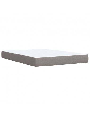 Giroletto a Molle con Materasso Tortora 140x190 cm in Tessuto
