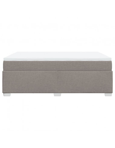 Giroletto a Molle con Materasso Tortora 140x190 cm in Tessuto