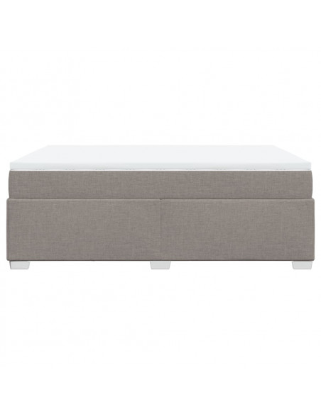 Giroletto a Molle con Materasso Tortora 140x190 cm in Tessuto