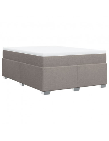 Giroletto a Molle con Materasso Tortora 140x190 cm in Tessuto
