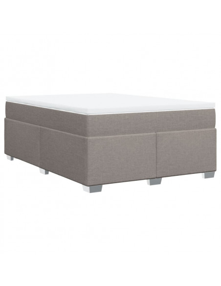 Giroletto a Molle con Materasso Tortora 140x190 cm in Tessuto