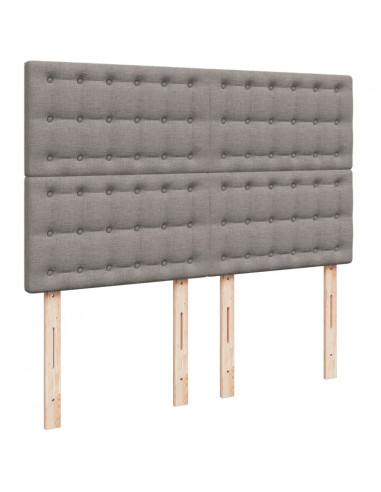 Giroletto a Molle con Materasso Tortora 140x190 cm in Tessuto