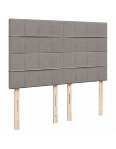 Giroletto a Molle con Materasso Tortora 140x190 cm in Tessuto