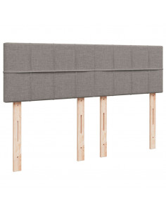 Giroletto a Molle con Materasso Tortora 140x190 cm in Tessuto