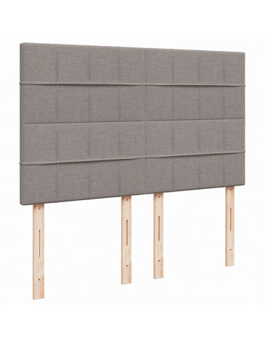 Giroletto a Molle con Materasso Tortora 140x190 cm in Tessuto