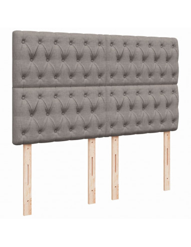 Giroletto a Molle con Materasso Tortora 140x190 cm in Tessuto