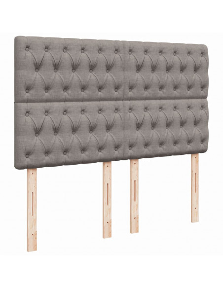 Giroletto a Molle con Materasso Tortora 140x190 cm in Tessuto