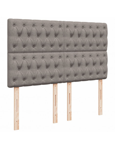 Giroletto a Molle con Materasso Tortora 140x190 cm in Tessuto