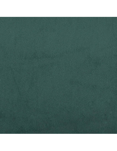 Giroletto a Molle con Materasso Verde Scuro 140x190 cm Velluto