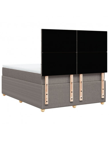 Giroletto a Molle con Materasso Tortora 140x190 cm in Tessuto