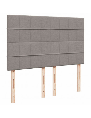 Giroletto a Molle con Materasso Tortora 140x190 cm in Tessuto