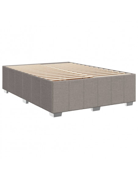Giroletto a Molle con Materasso Tortora 140x190 cm in Tessuto