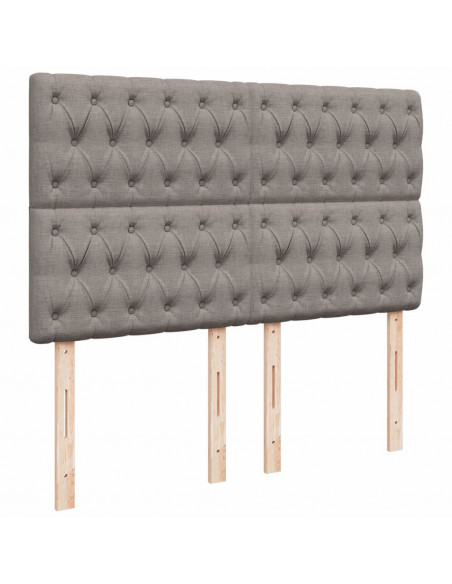 Giroletto a Molle con Materasso Tortora 140x190 cm in Tessuto