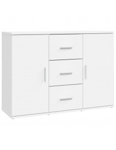 Credenza Bianca 91x29,5x65 cm in Legno Multistrato