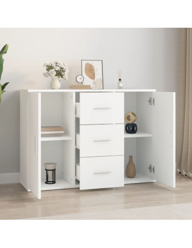 Credenza Bianca 91x29,5x65 cm in Legno Multistrato