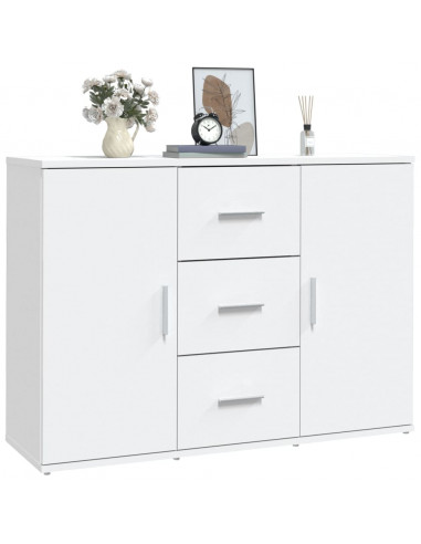 Credenza Bianca 91x29,5x65 cm in Legno Multistrato