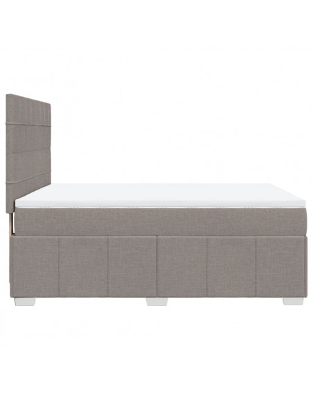 Giroletto a Molle con Materasso Tortora 160x200 cm in Tessuto