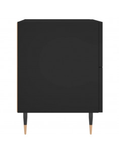Comodino Nero 40x35x47,5 cm in Legno Multistrato