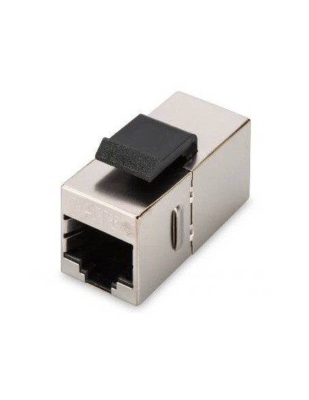 COUPLER CAT5E RJ45 UTP F/F NERO CON GANCI PER PANNELLI