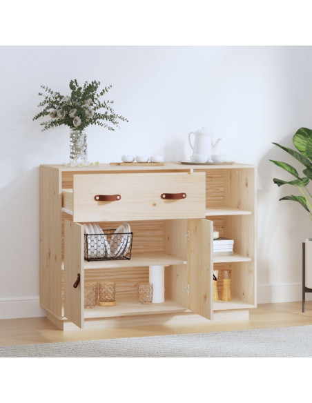 Credenza 98,5x40x75 cm in Legno Massello di Pino