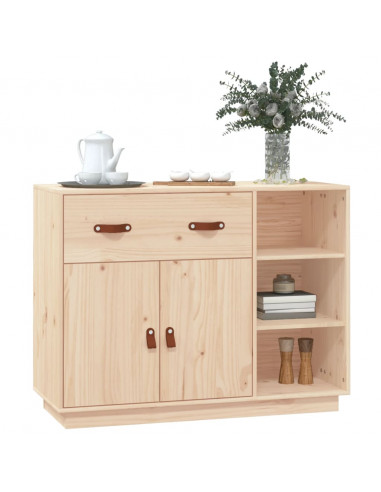 Credenza 98,5x40x75 cm in Legno Massello di Pino