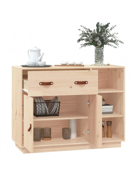 Credenza 98,5x40x75 cm in Legno Massello di Pino