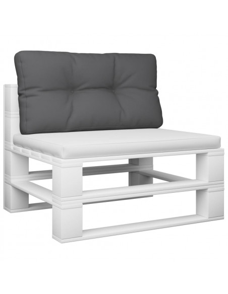 Cuscino per Pallet Antracite 70x40x12 cm in Tessuto