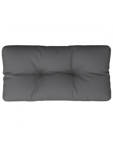Cuscino per Pallet Antracite 70x40x12 cm in Tessuto