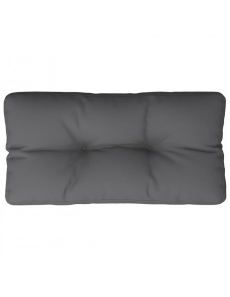 Cuscino per Pallet Antracite 70x40x12 cm in Tessuto