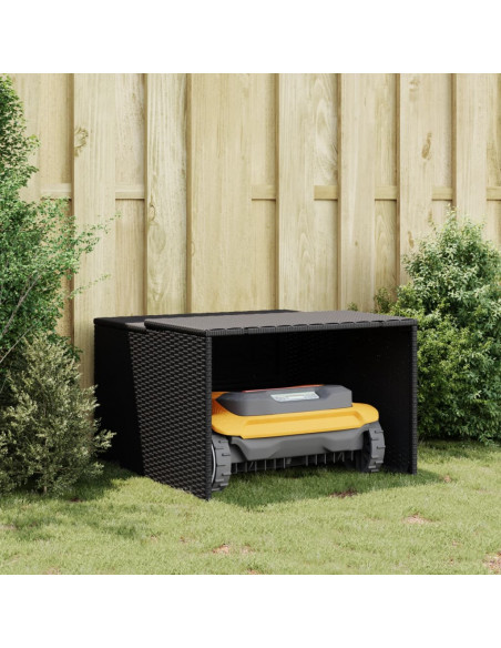 Garage per Robot Tosaerba Nero 86x90x52/57 cm in Polyrattan