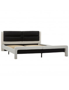 Giroletto con LED Bianco e Nero in Similpelle 180x200 cm 2