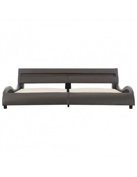Giroletto con LED Grigio in Similpelle 180x200 cm