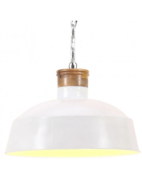 Lampada a Sospensione Industriale 32 cm Bianca E27