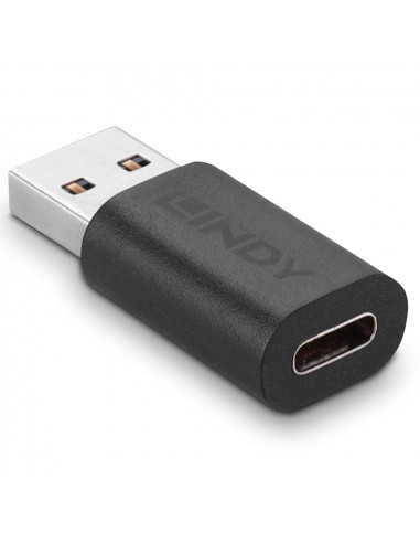 Lindy 41904 adattatore per inversione del genere dei cavi USB 3.2 Type A USB 3.2 Type C Nero