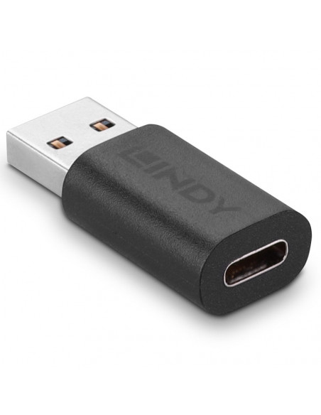 Lindy 41904 adattatore per inversione del genere dei cavi USB 3.2 Type A USB 3.2 Type C Nero