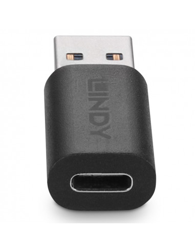 Lindy 41904 adattatore per inversione del genere dei cavi USB 3.2 Type A USB 3.2 Type C Nero