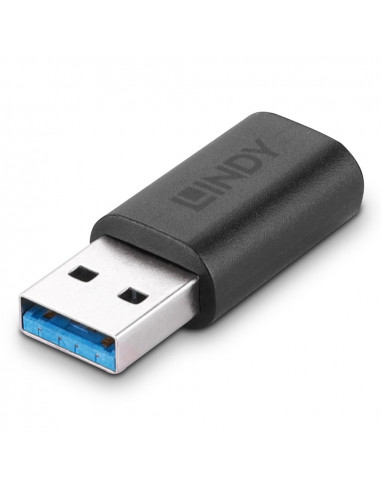Lindy 41904 adattatore per inversione del genere dei cavi USB 3.2 Type A USB 3.2 Type C Nero