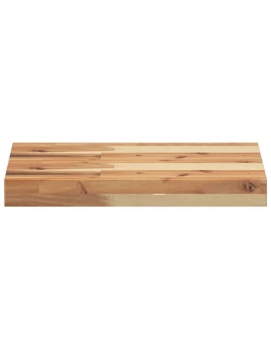 Mensole da Parete 2 pz 40x30x4 cm Legno Acacia Rifinito a Olio