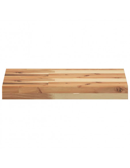 Mensole da Parete 2 pz 40x30x4 cm Legno Acacia Rifinito a Olio