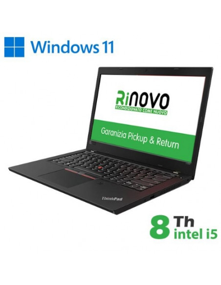 NB LENOVO RINOVO REFURBISHED ThinkPad L480 RN82522112 14" i5-8x00 8GB SSD NEW 240GB W11P
