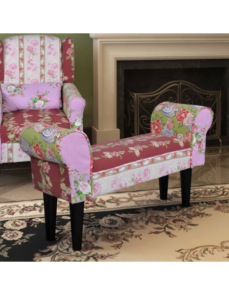 Panchina divanetto patchwork design floreale stile pastorale