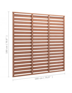Pannello di Recinzione in WPC 180x180 cm Marrone