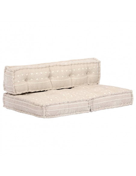 Pouf Beige in Tessuto