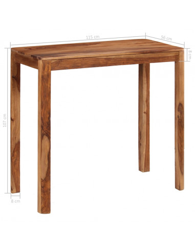 Set da Bar 5 pz in Legno Massello 115x56x107 cm