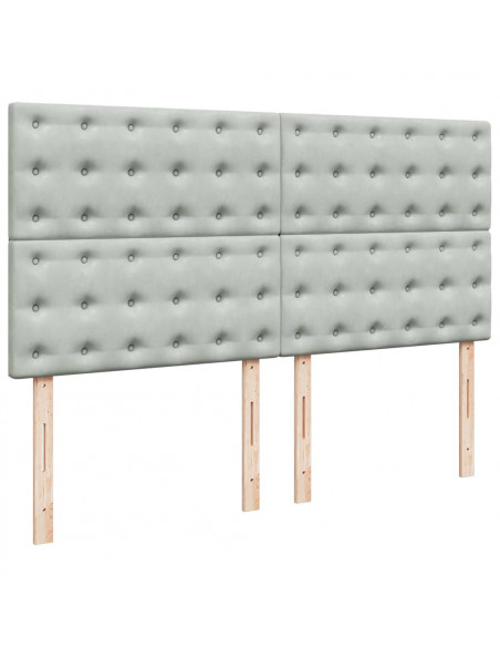 Struttura Letto Pouf con Materassi 200x200 cm Velluto