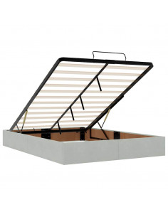 Struttura Letto Pouf con Materasso 140x190 cm Velluto