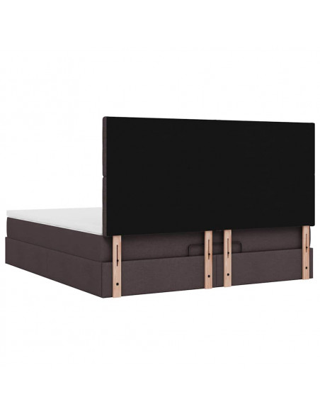 Struttura Letto Pouf con Materasso 160x200 cm in Tessuto